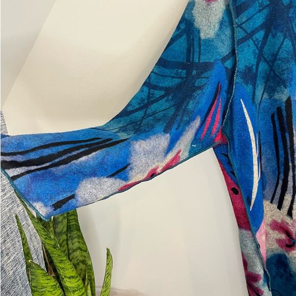 Multiples Women's Multi Color Floral Long Sleeve Top Size 1x‎ Art to wear - Picture 4 of 6